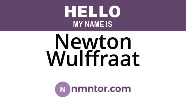 Newton Wulffraat