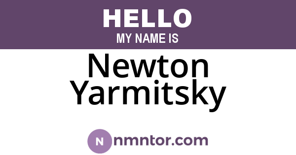 Newton Yarmitsky