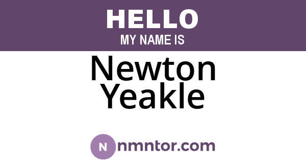 Newton Yeakle