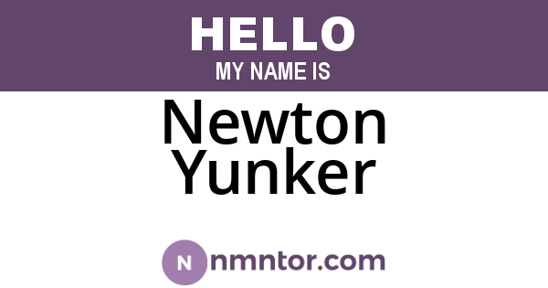Newton Yunker