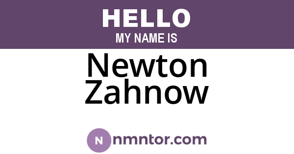 Newton Zahnow
