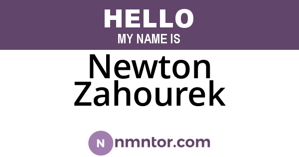 Newton Zahourek
