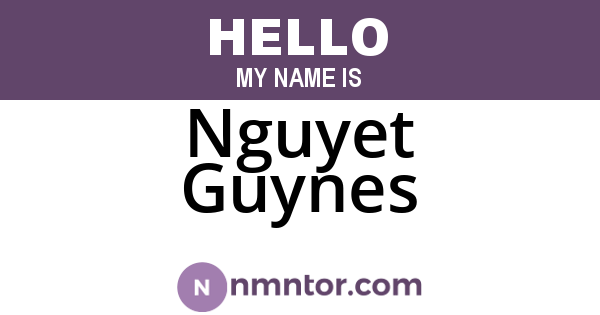 Nguyet Guynes