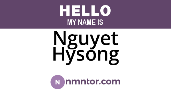 Nguyet Hysong