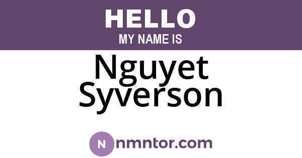 Nguyet Syverson
