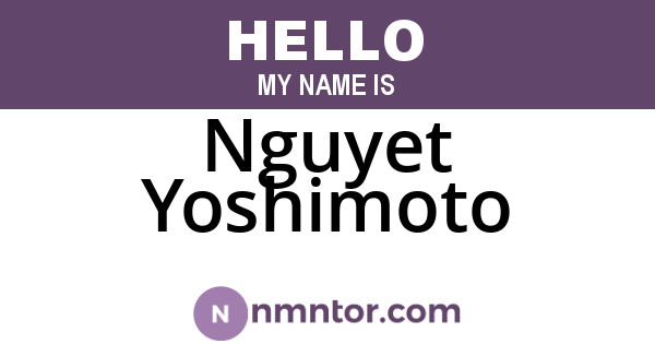Nguyet Yoshimoto