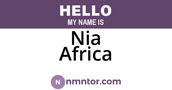 Nia Africa