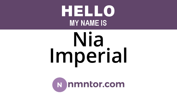 Nia Imperial