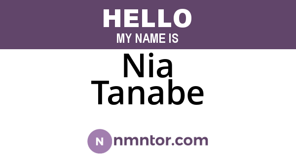 Nia Tanabe