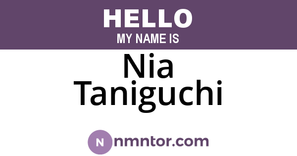 Nia Taniguchi