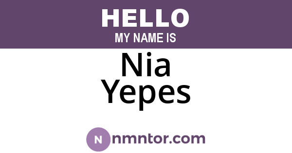 Nia Yepes