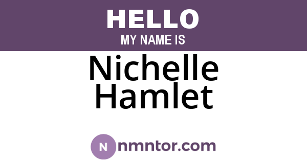 Nichelle Hamlet