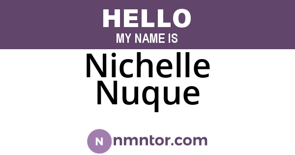 Nichelle Nuque