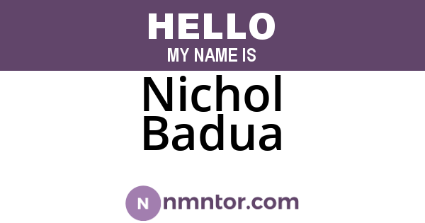Nichol Badua