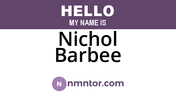 Nichol Barbee