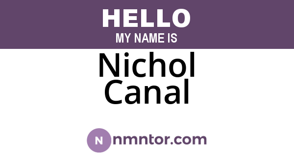 Nichol Canal