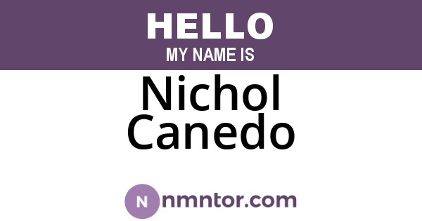 Nichol Canedo
