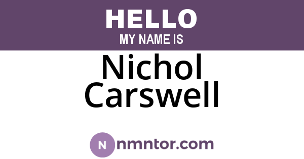 Nichol Carswell