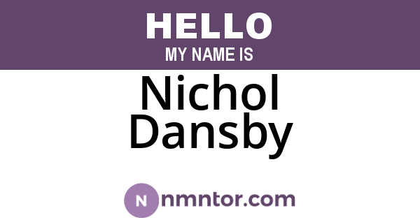 Nichol Dansby