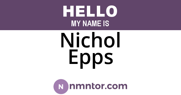 Nichol Epps