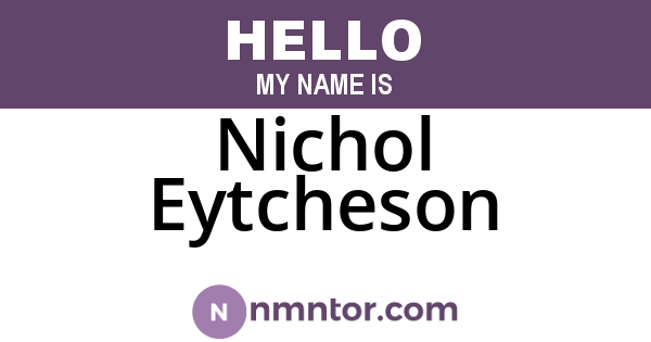 Nichol Eytcheson