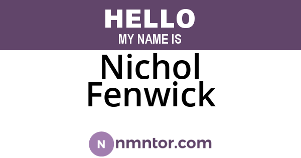Nichol Fenwick