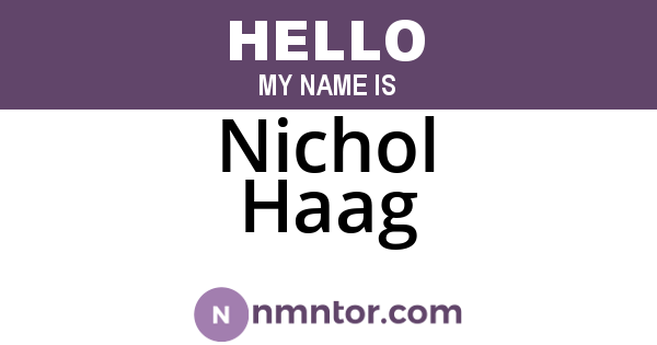Nichol Haag