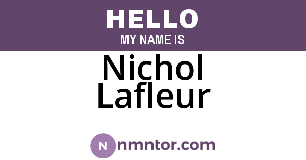 Nichol Lafleur