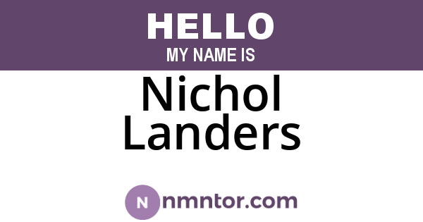 Nichol Landers