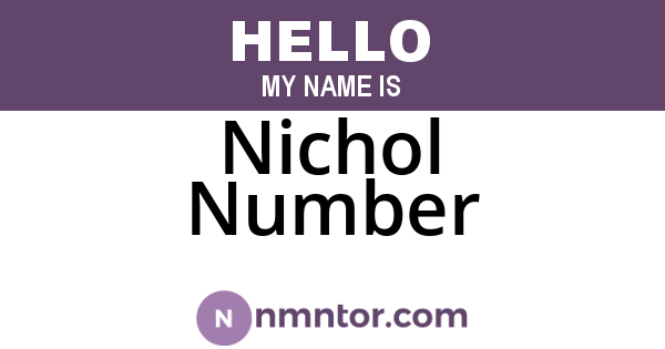 Nichol Number