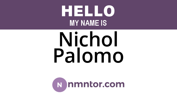 Nichol Palomo