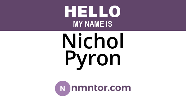 Nichol Pyron