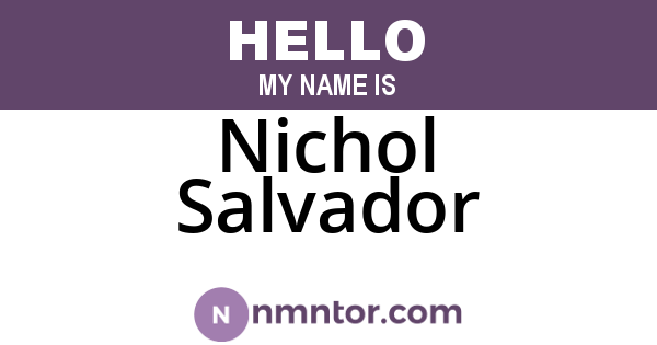 Nichol Salvador