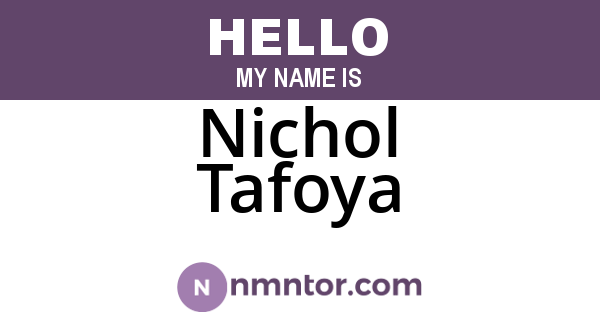 Nichol Tafoya