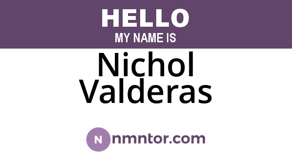 Nichol Valderas
