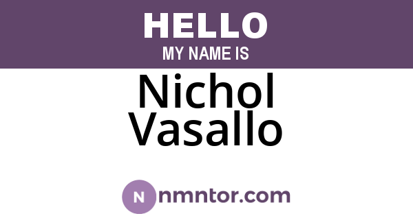 Nichol Vasallo