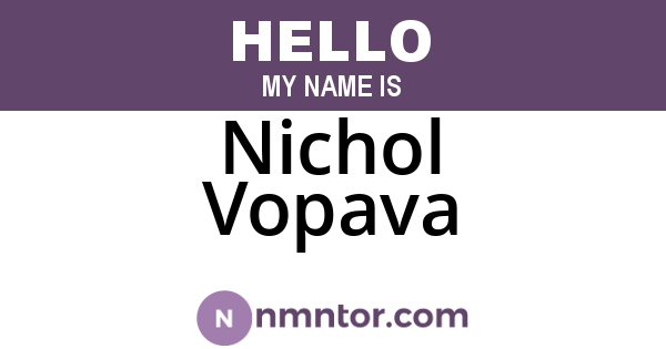 Nichol Vopava