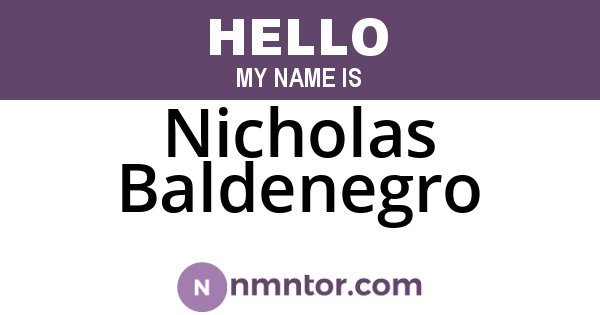Nicholas Baldenegro