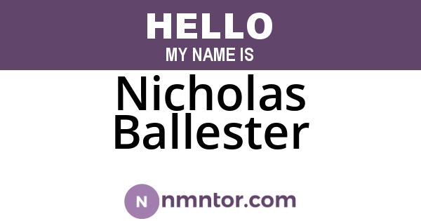 Nicholas Ballester