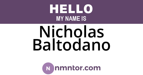 Nicholas Baltodano