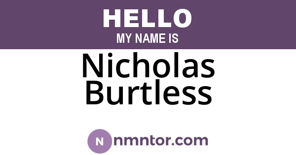 Nicholas Burtless