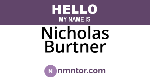 Nicholas Burtner