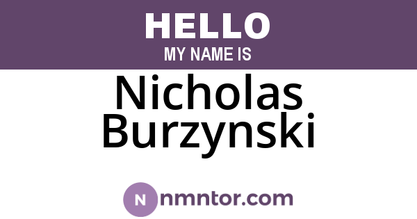 Nicholas Burzynski
