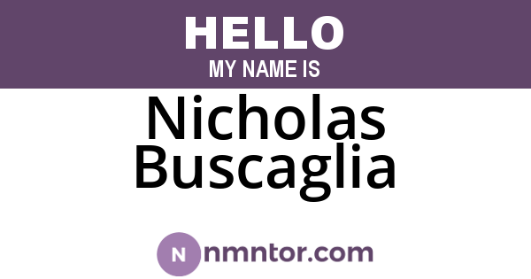 Nicholas Buscaglia