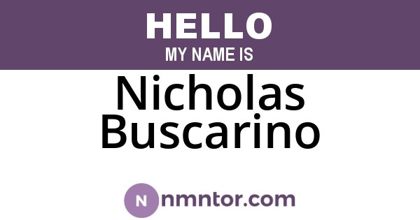 Nicholas Buscarino