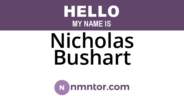 Nicholas Bushart
