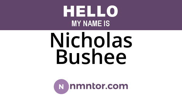 Nicholas Bushee