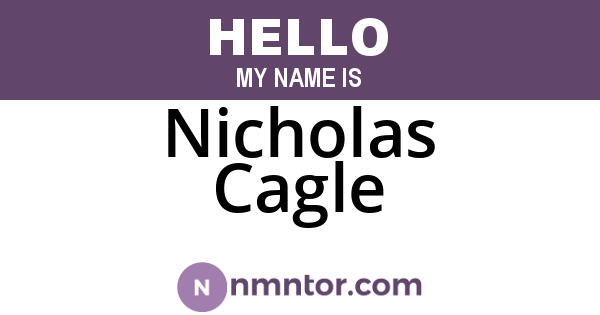 Nicholas Cagle