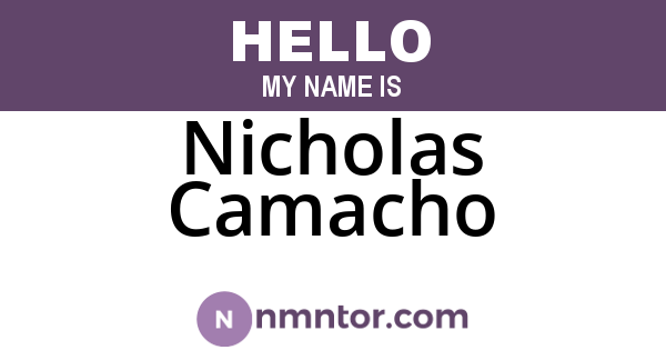Nicholas Camacho