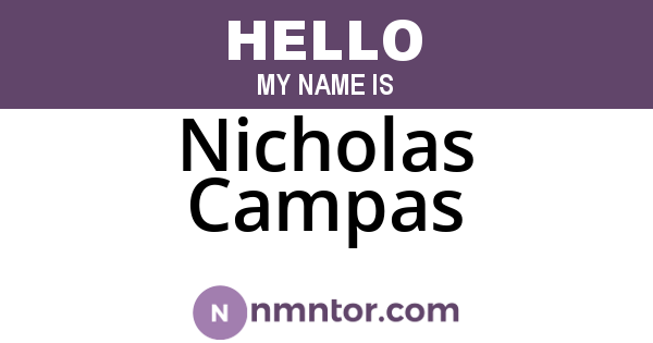 Nicholas Campas